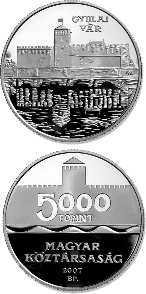 Image of 5000 forint coin - Gyula | Hungary 2007
