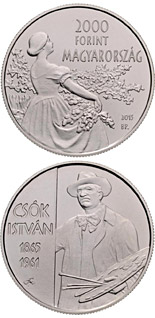 2000 forint coin 150th Anniversary of Birth of István Csók (1865-1961)  | Hungary 2015