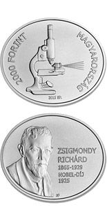 2000 forint coin 90th Anniversary of the Award of the Nobel Prize to Richard Zsigmondy | Hungary 2015