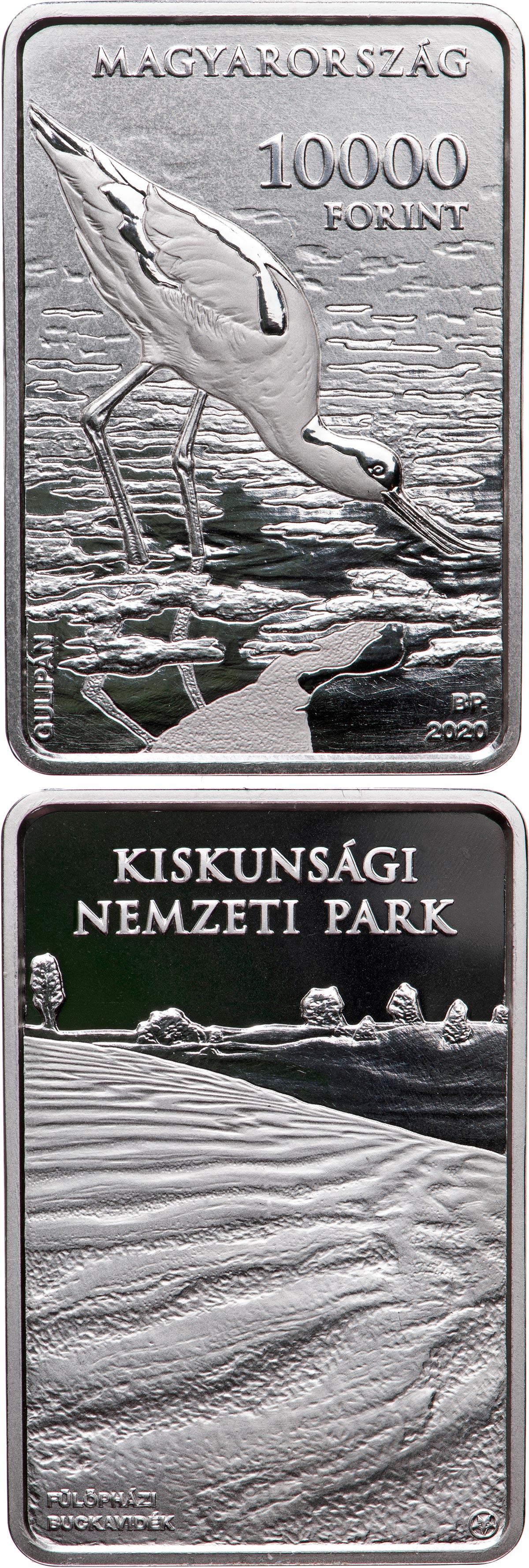Image of 10000 forint coin - The Kiskunság National Park | Hungary 2020.  The Silver coin is of Proof quality.
