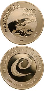 2000 forint coin the Hungarian presidency in the Council of Europe | Hungary 2021