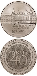 2000 forint coin 240th anniversary of the foundation of the Budapest University of Technology and Economics | Hungary 2022