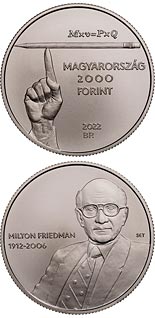 2000 forint coin Milton Friedman | Hungary 2022
