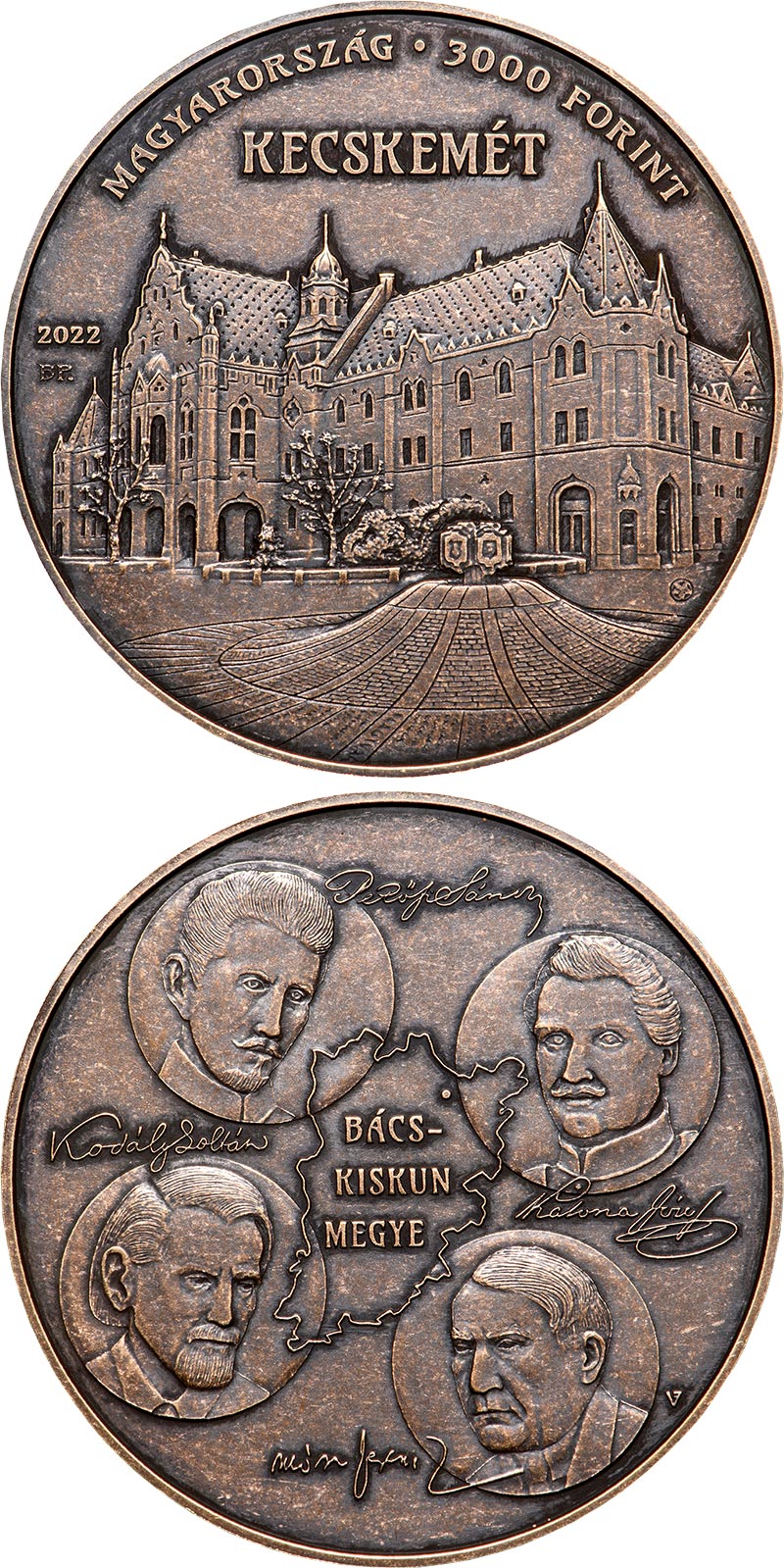 Image of 3000 forint coin - Kecskemét, Bács-Kiskun County | Hungary 2022