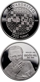 7500 forint coin Pál Erdős | Hungary 2023