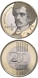 200 forint coin Sándor Petőfi and The Revolution and War of Independence of 1848/1849 | Hungary 2023