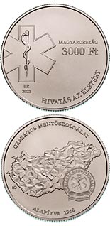 3000 forint coin 75th anniversary of the Hungarian National Ambulance Service | Hungary 2023