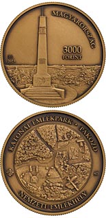 3000 forint coin Military Memorial Park, Pákozd | Hungary 2023