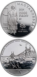 15000 forint coin 125th anniversary of Sára Salkaházi’s birth | Hungary 2024