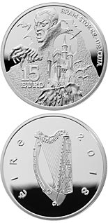15 euro coin Abraham Stoker - Dracula | Ireland 2018