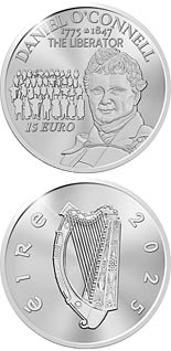 15 euro coin 250th anniversary of the birth of Daniel O’Connell | Ireland 2025