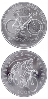 5 euro coin 100th anniversary Giro d'Italia  | Italy 2009