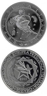 10 euro coin Presidency of the European Union  | Italy 2003