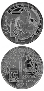 10 euro coin Genua - European Capital of Culture | Italy 2004