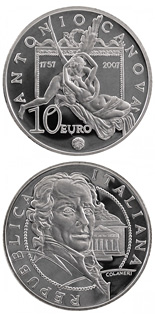 10 euro coin 250. birthday of Antonio Canova | Italy 2007