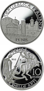 10 euro coin Italian Art: Aosta Valley - Fenis | Italy 2013