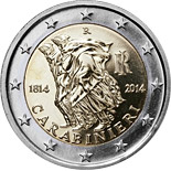 2 euro coin 200th Anniversary of the Carabinieri | Italy 2014