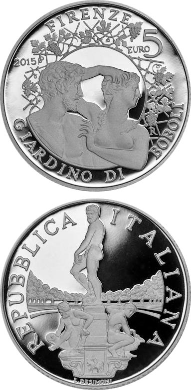 Image of 5 euro coin - Boboli-Garten | Italy 2015