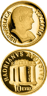 10 euro coin Roman Emperor: Adriano | Italy 2017
