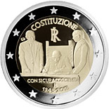2 euro coin 70 Years of Constitution of the Italian Republic | Italy 2018