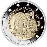 2 euro coin 60 Years of the Ministry of Health | Italy 2018