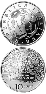 10 euro coin FIFA World Cup Russia 2018 | Italy 2018