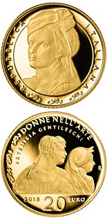 20 euro coin Artemisia Gentileschi | Italy 2018