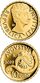 10 euro coin Augusto  | Italy 2019