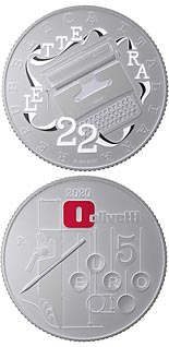 5 euro coin Olivetti Lettera 22 | Italy 2020