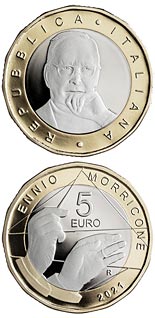 5 euro coin Ennio Morricone | Italy 2021