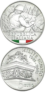 5 euro coin Centenary of the Unknown Soldier | Italy 2021