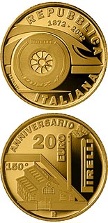20 euro coin 150th Anniversary of the foundation of Pirelli | Italy 2022