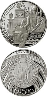 5 euro coin 800th Anniversary of the foundation
of the University of Padua | Italy 2022