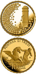 10 euro coin Fontana di Trevi | Italy 2022