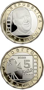 5 euro coin Alberto Sordi | Italy 2022