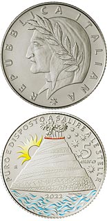 5 euro coin 700th Anniversary of the death
of Dante Alighieri - Purgatorio | Italy 2022