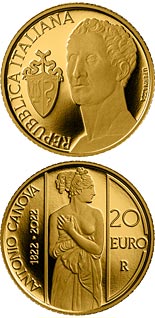20 euro coin 200th Anniversary of the death
of Antonio Canova | Italy 2022