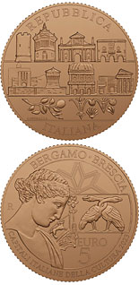 5 euro coin Italian Cultural Capitals: Bergamo and Brescia | Italy 2023