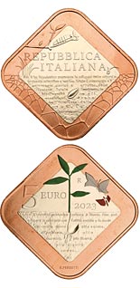 5 euro coin Environmental protection in the Italian Constitution | Italy 2023