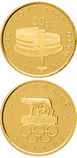 20 euro coin The History of the Olympic Games in Italy: Rome 1960
 | Italy 2023