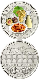 5 euro coin Frascati and Amatriciana | Italy 2023