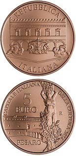 5 euro coin Italian Cultural Capitals: Pesaro | Italy 2024
