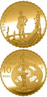 10 euro coin Fontana Pretoria - Palermo | Italy 2024