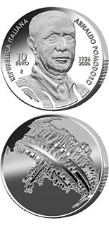 10 euro coin 100 Years since the birth of renowned sculptor Arnaldo Pomodoro | Italy 2026