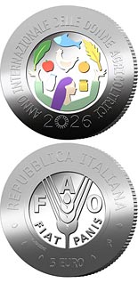 5 euro coin International Year of Women Farmers – FAO | Italy 2026