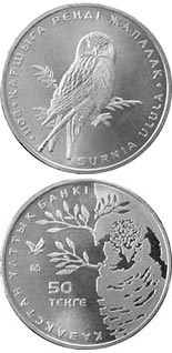50 tenge coin Surnia Ulula | Kazakhstan 2011