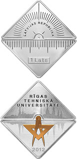 1 lats coin Riga Technical University | Latvia 2012