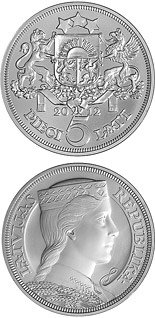 5 lats coin 90th Anniversary of the Bank of Latvia | Latvia 2012