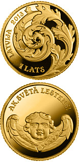 1 lats coin Oh, holy Lestene! | Latvia 2013