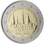 2 euro coin Riga | Latvia 2014